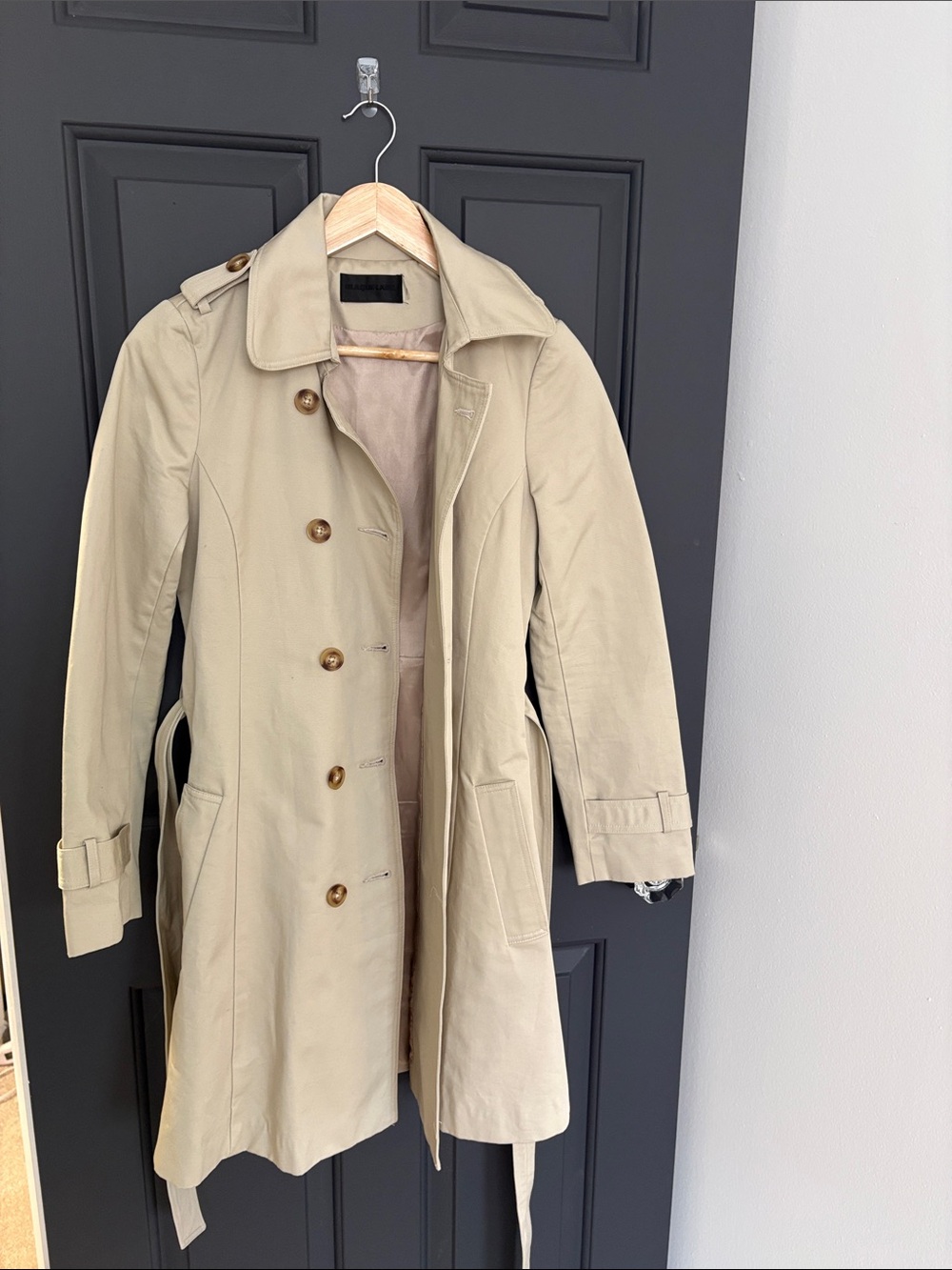 Blaque Label Khaki Trench Coat with Belt